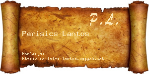 Perisics Lantos névjegykártya
